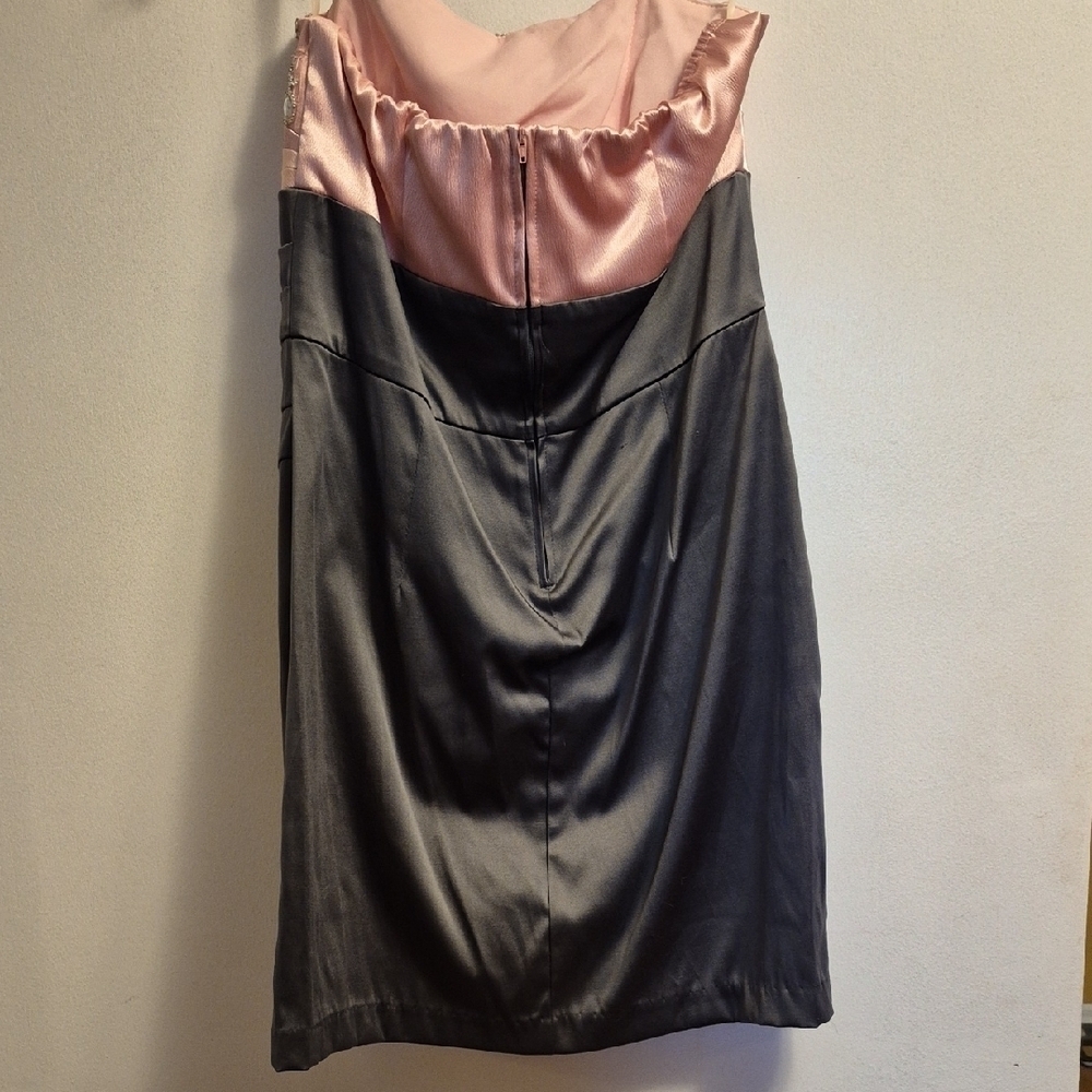 Teeze Me Pink and Gray Strapless Sheath Dress for Cocktail - Picture 7 of 9